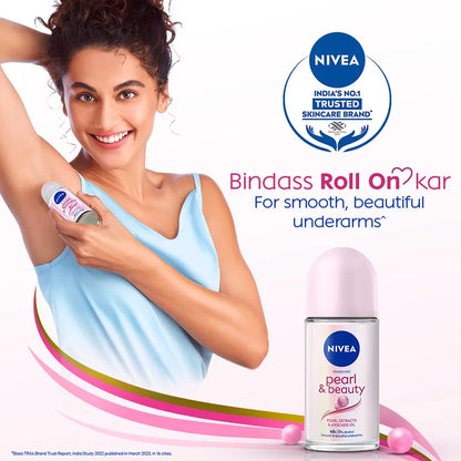 Nivea Pearl & Beauty Roll On Deodorant, 50 ml