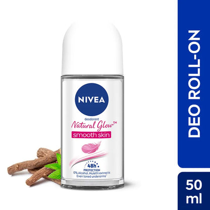 Nivea Natural Glow Roll On Deodorant for Women, 50 ml