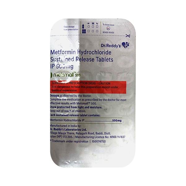Metsmall 500mg Tablet 28'S