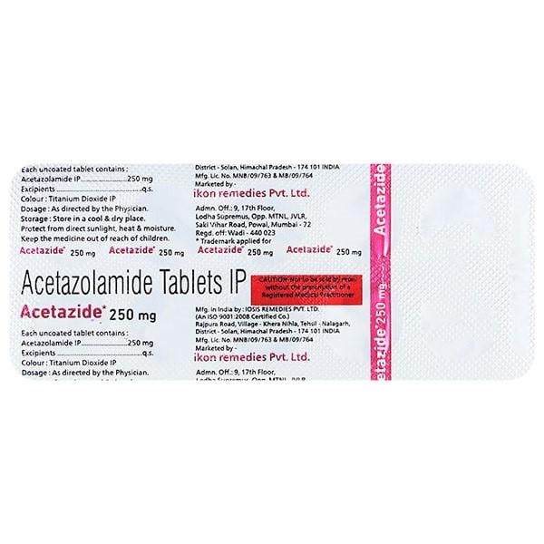 ACETAZIDE 250mg Tablet 10's