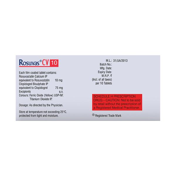 ROSUVAS CV 10mg Tablet 10's
