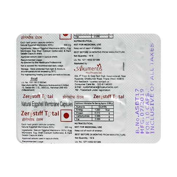 Zerostiff Total Capsule 10'S