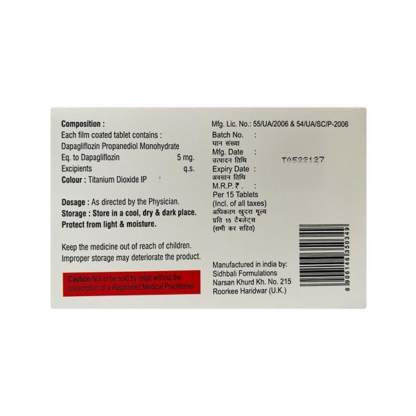 DAPASIDH 5 Tablet 15's