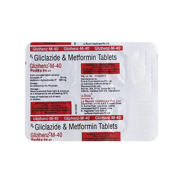 GLIZIHENZ M 40mg Tablet 10's
