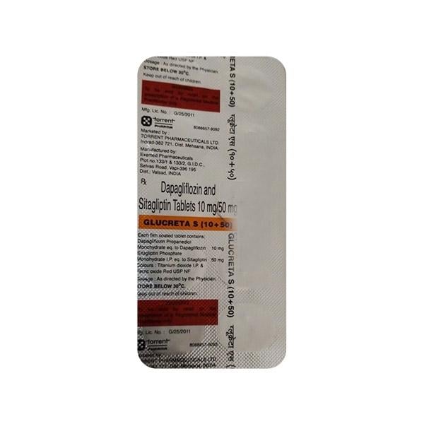 GLUCRETA S 10+50 Tablet 10's