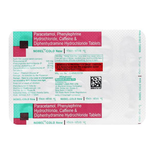 NOBEL COLD NEW Tablet 10's - Global Surgicals