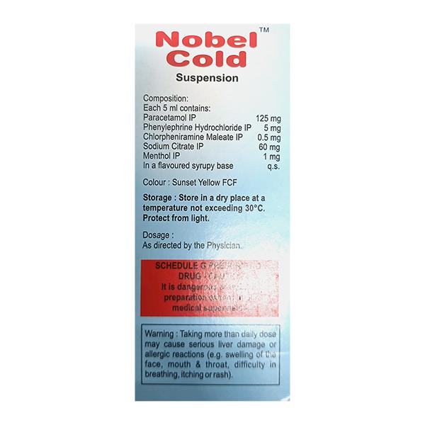 NOBEL COLD Orange Flavour Suspension 60ml - Global Surgicals