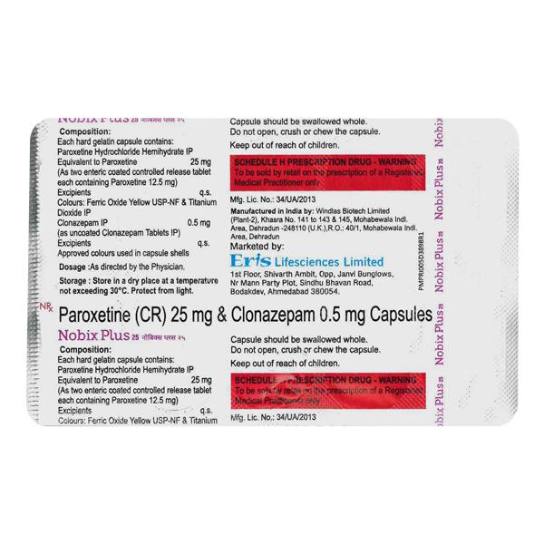 NOBIX PLUS 25 Capsule 10's - Global Surgicals
