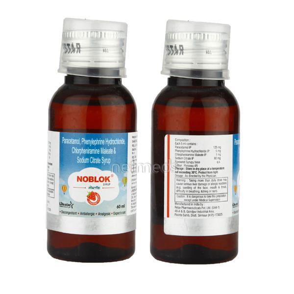Noblok STRAWBERRY FLAVOURED Syrup 60ml - Global Surgicals
