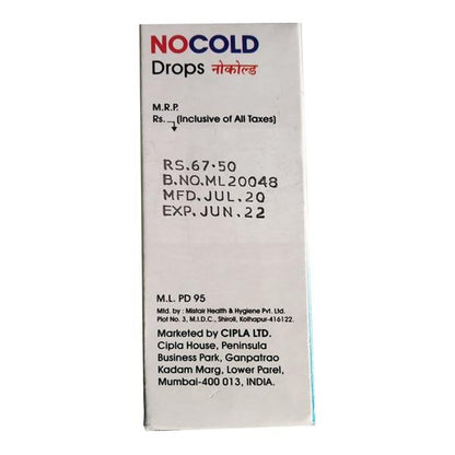 Nocold Drops 15ml - Global Surgicals