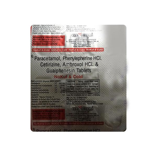 NOKUF & COLD Tablet 10's - Global Surgicals