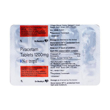Nootropil 1200 Tablet 10'S - Global Surgicals