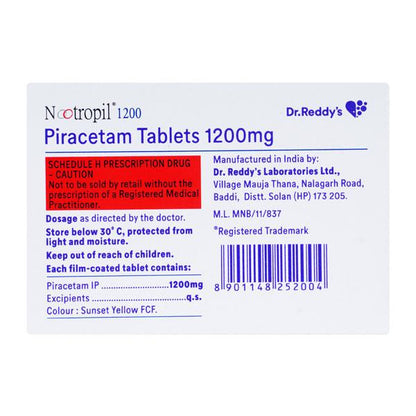 Nootropil 1200 Tablet 10'S - Global Surgicals