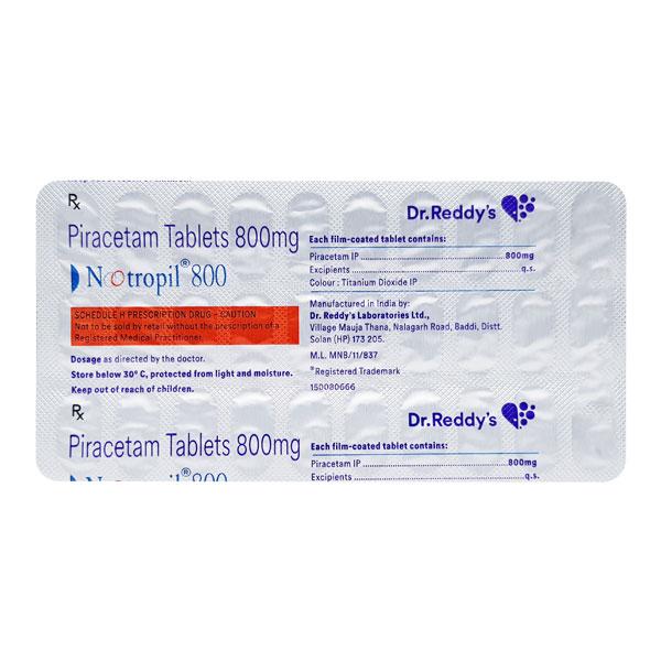 Nootropil 800mg Tablet 30'S - Global Surgicals