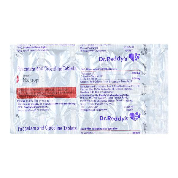Nootropil C 500/800mg Tablet 10'S - Global Surgicals