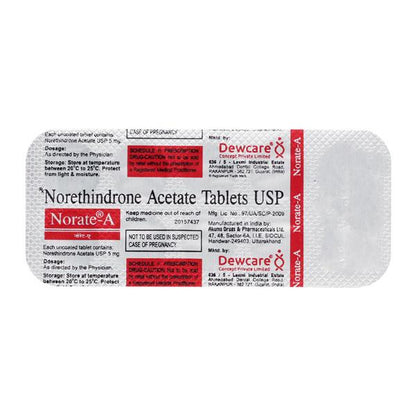 NORATE A 5 Tablet 10's - Global Surgicals