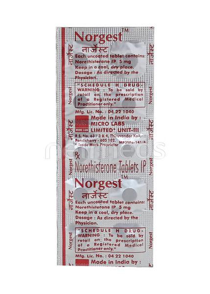 Norgest Tablet 10'S - Global Surgicals