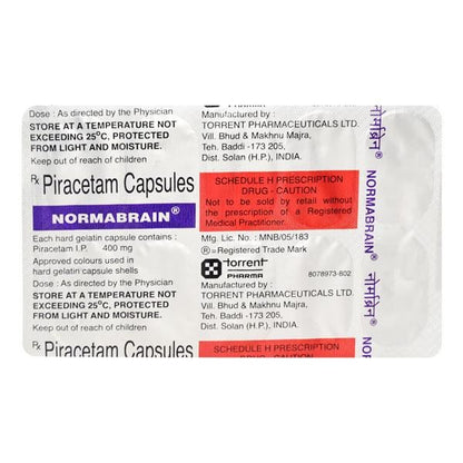 Normabrain 400mg Capsule 10'S - Global Surgicals