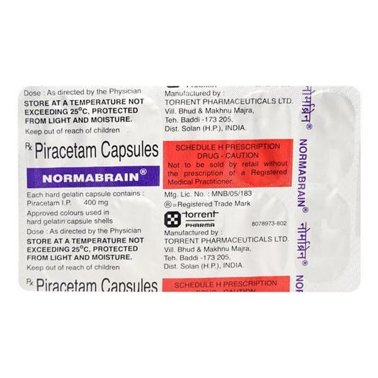 Normabrain 400mg Capsule 10'S - Global Surgicals