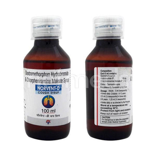 Norvent D Cough Syrup 100ml - Global Surgicals