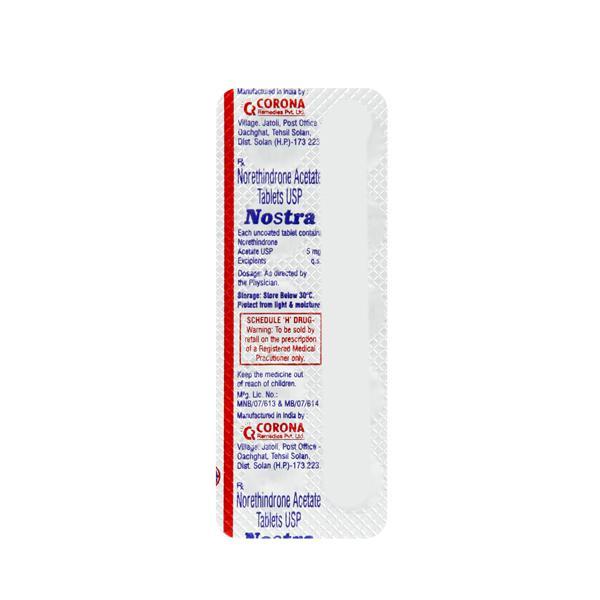 Nostra 5mg Tablet 10'S - Global Surgicals