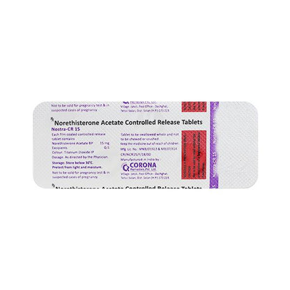 Nostra CR 15mg Tablet 5'S - Global Surgicals