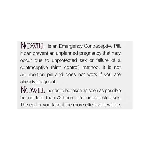 NOWILL 1.5mg Tablet 1's - Global Surgicals