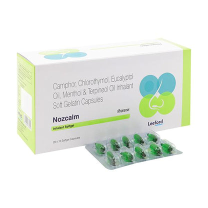 NOZCALM INHALANT Softgel 10's - Global Surgicals