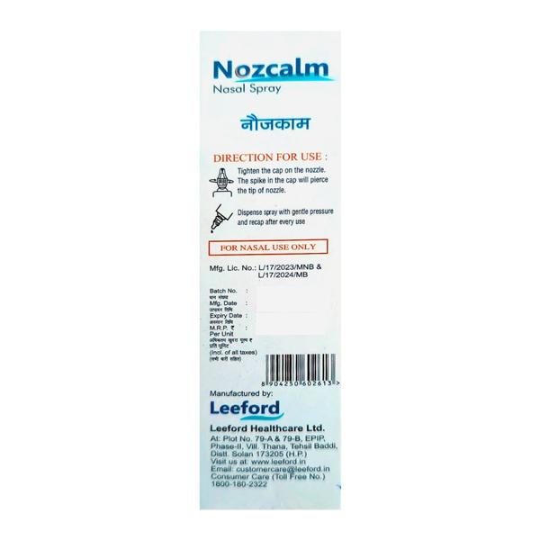 Nozcalm Nasal Drops 20ml - Global Surgicals