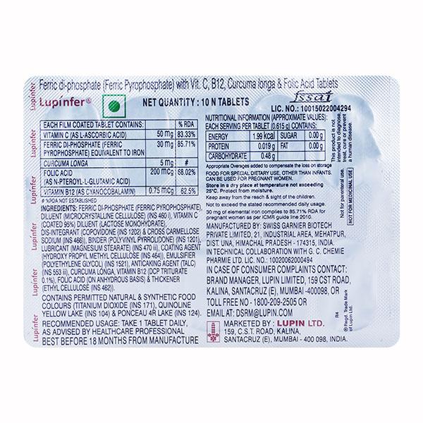 Lupinfer Tablet 10'S