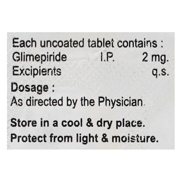 GLIMED 2mg Tablet 10's