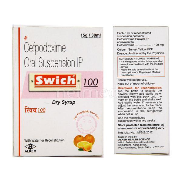 Swich 100mg Pineapple Flavour Dry Syrup 30ml