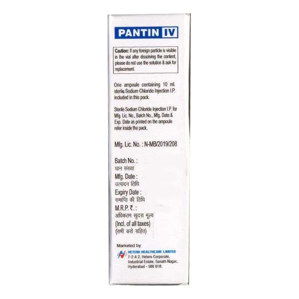Pantin IV 40mg Injection 1's