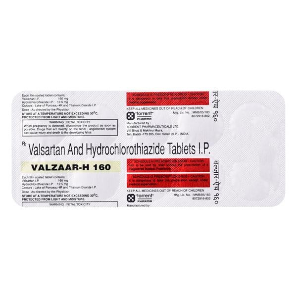 Valzaar H 160mg Tablet 10'S