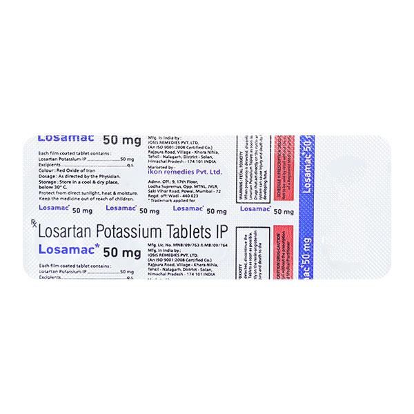 LOSAMAC 50mg Tablet 10's