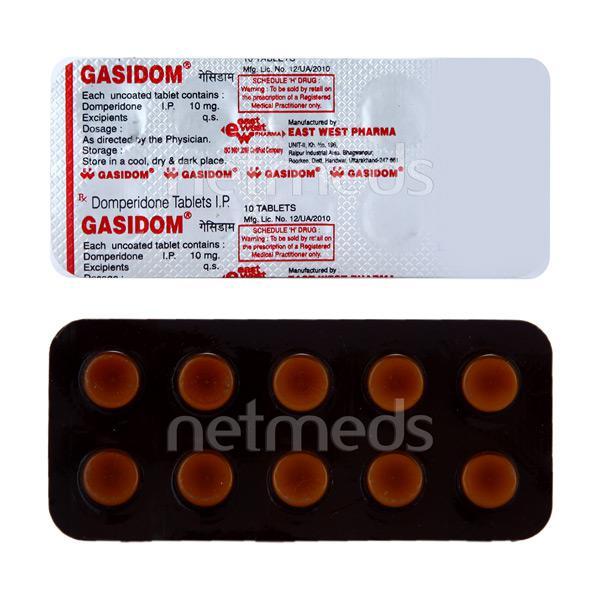 Gasidom 10mg Tablet 10'S