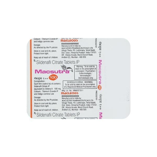 Macsutra 100mg Tablet 4'S