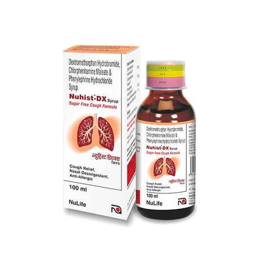 NUHIST DX SUGAR FREE Syrup 100ml - Global Surgicals