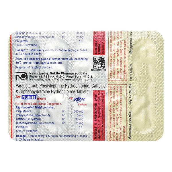 NUHIST NEW Tablet 10's - Global Surgicals