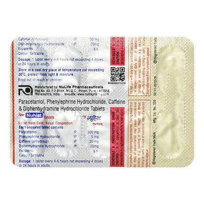 NUHIST NEW Tablet 10's - Global Surgicals
