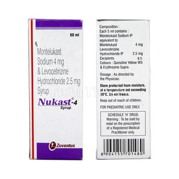 Nukast 4mg Syrup 60ml - Global Surgicals