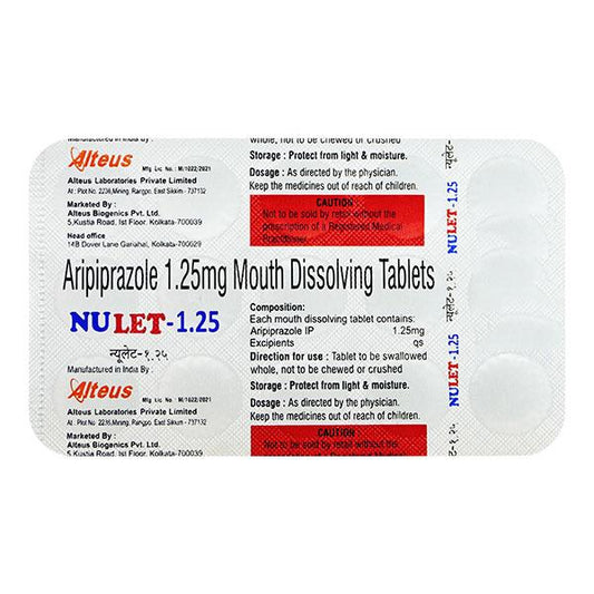 NULET 1.25 Mouth Dissolving Tablet 15's - Global Surgicals
