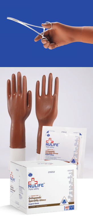 Nulife Sterile Orthopedic Powder Free Surgical Gloves - Global Surgicals