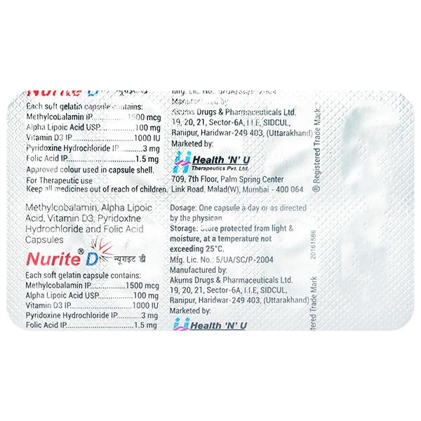 NURITE D Capsule 10's - Global Surgicals