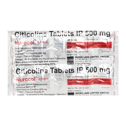 Nurocol 500mg Tablet 10'S - Global Surgicals