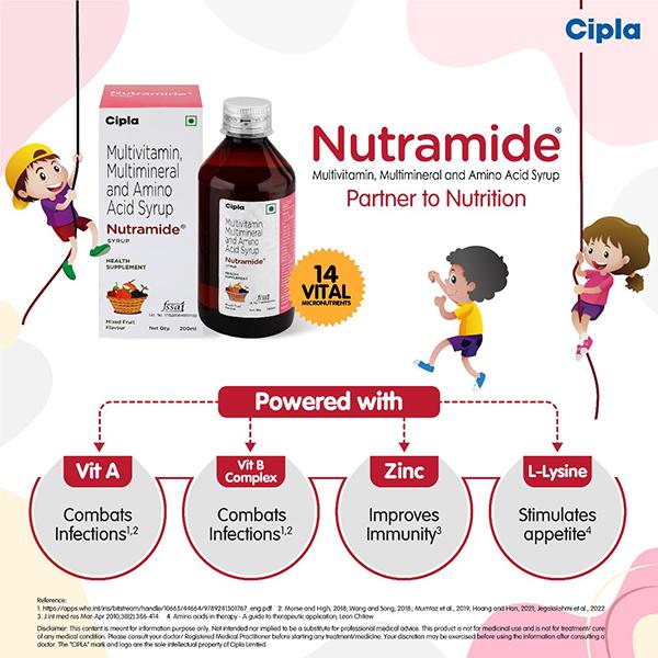 Nutramide Mixed Fruit Flavour Syrup 200ml - Global Surgicals