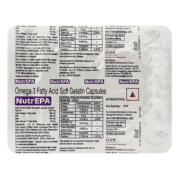 NUTREPA Soft Gelatin Capsule 10's - Global Surgicals