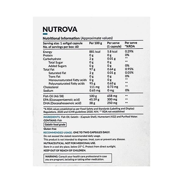 NUTROVA FISH OIL 84 Softgel 4X15's - Global Surgicals