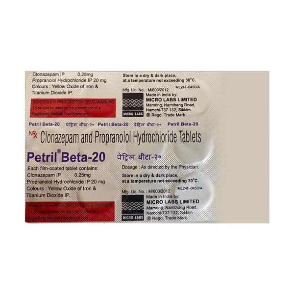 PETRIL BETA 20 Tablet 15's