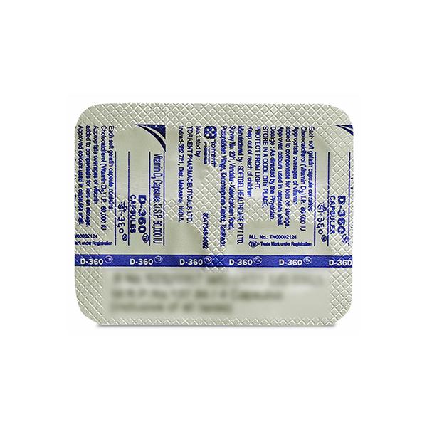 D 360 60000IU Capsule 4'S